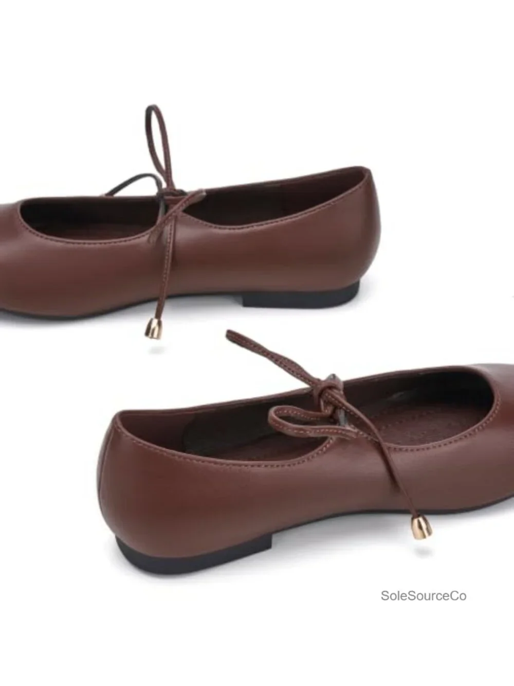 Lace Up Ballet Flats Women Mary Jane Shoes Round Toe Dressy Comfortable